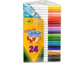 Crayola: 24 db vékony hegyű színes filctoll,  iskolai kellék, hátizsák
