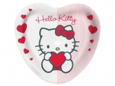 Hello Kitty: Szív alakú tányér 23 cm,  1 éveseknek