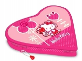 Hello Kitty: szív alakú rózsaszín tolltartó, hello kitty