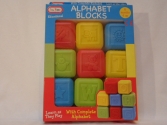 Alphabet Block műanyag építőkocka 9 db-os,  1,5 éveseknek