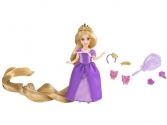 Mini Rapunzel baba fésûvel és hajdíszekkel,  játékfigurák