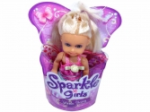 Sparkle Girlz - Szőke hajú rózsaszín ruhás tündér baba - 10 cm ,  játékfigurák