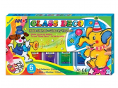Üvegfesték készlet 6 színű glass Deco,  8 éveseknek