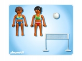 Strandröplabdás lányok röplabda hálóval - 5188,  játékfigurák
